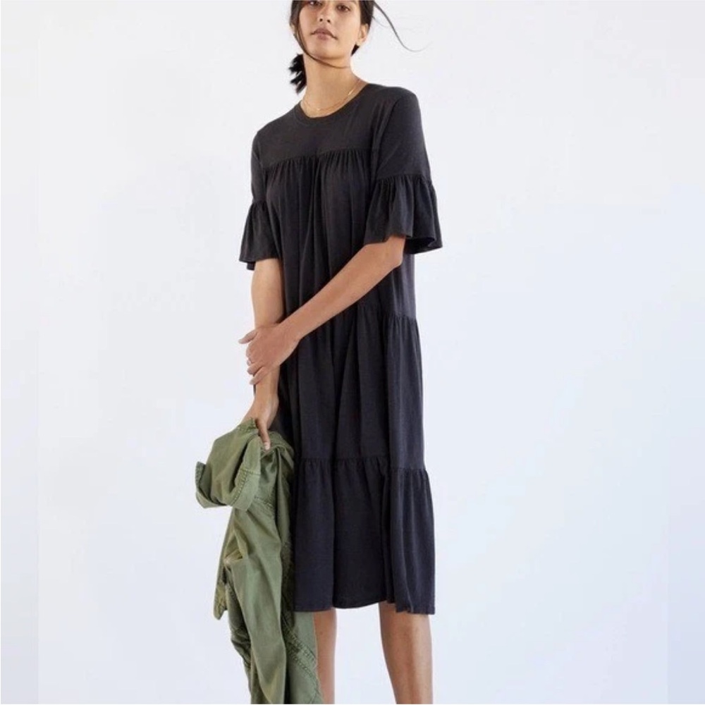 Sundry Black Tiered Dress